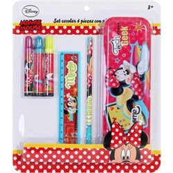 SET ESCOLAR 6 PZAS PLUMIER MINNIE