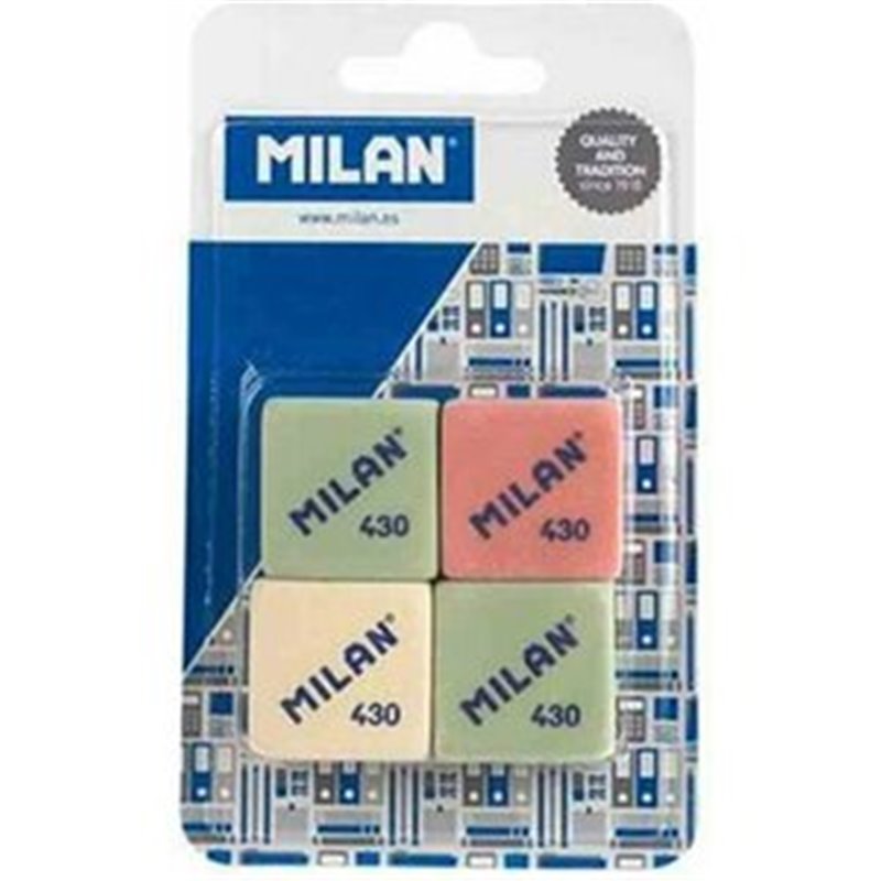 PACK 4 GOMAS DE BORRAR MILAN