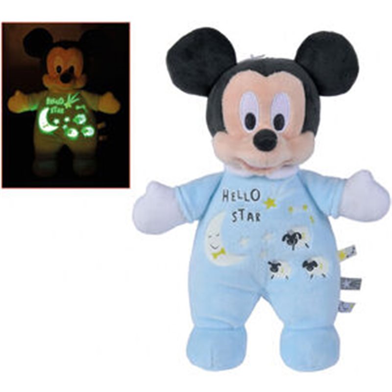 PELUCHE BRILLA EN LA OSCURIDAD MICKEY DISNEY SOTF 25CM