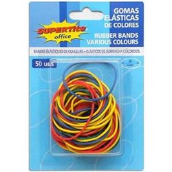 GOMAS ELÁSTICAS COLORES 50UDS