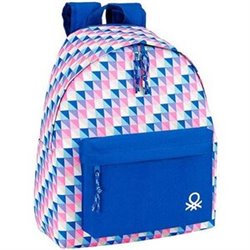 MOCHILA BENETTON ESTAMPADA AZUL