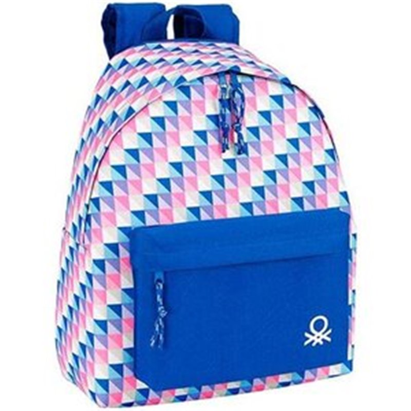 MOCHILA BENETTON ESTAMPADA AZUL