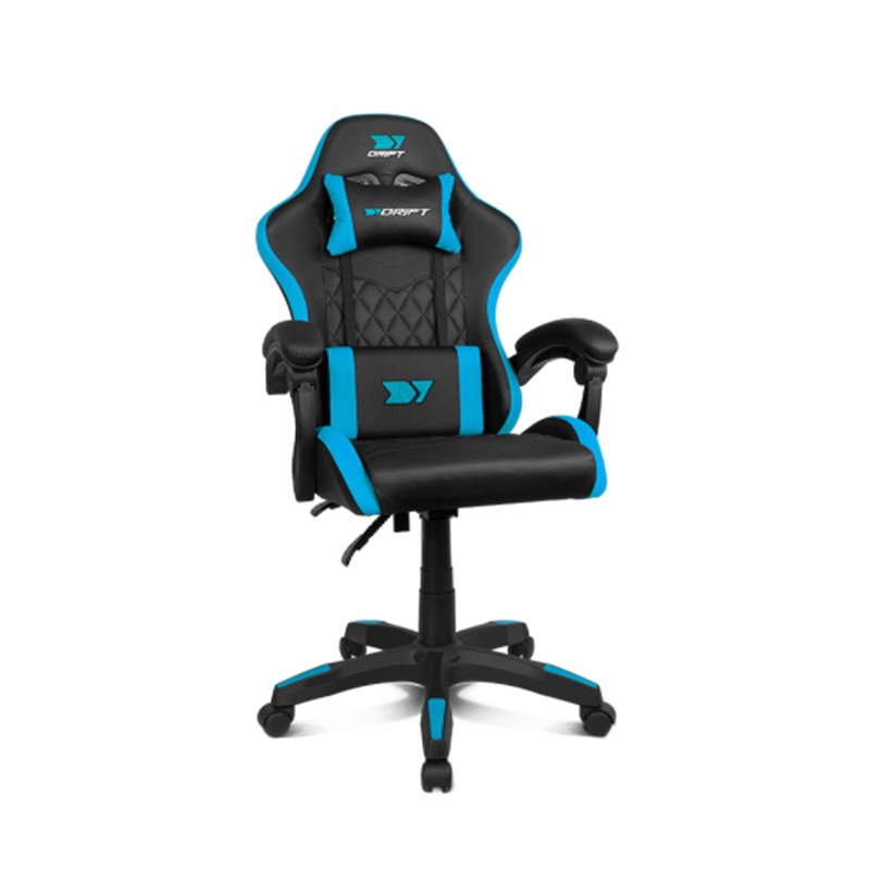 DRIFT DR35BL silla para videojuegos Silla para videojuegos de PC Asiento acolchado Negro, Azul