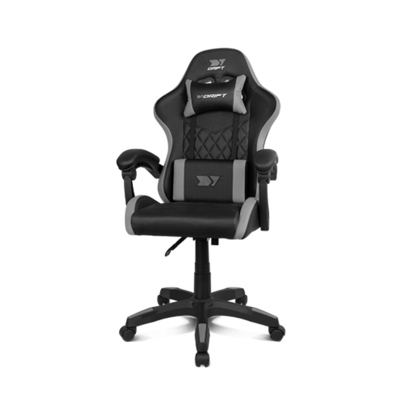 DRIFT DR35BG silla para videojuegos Silla para videojuegos de PC Asiento acolchado Negro, Gris