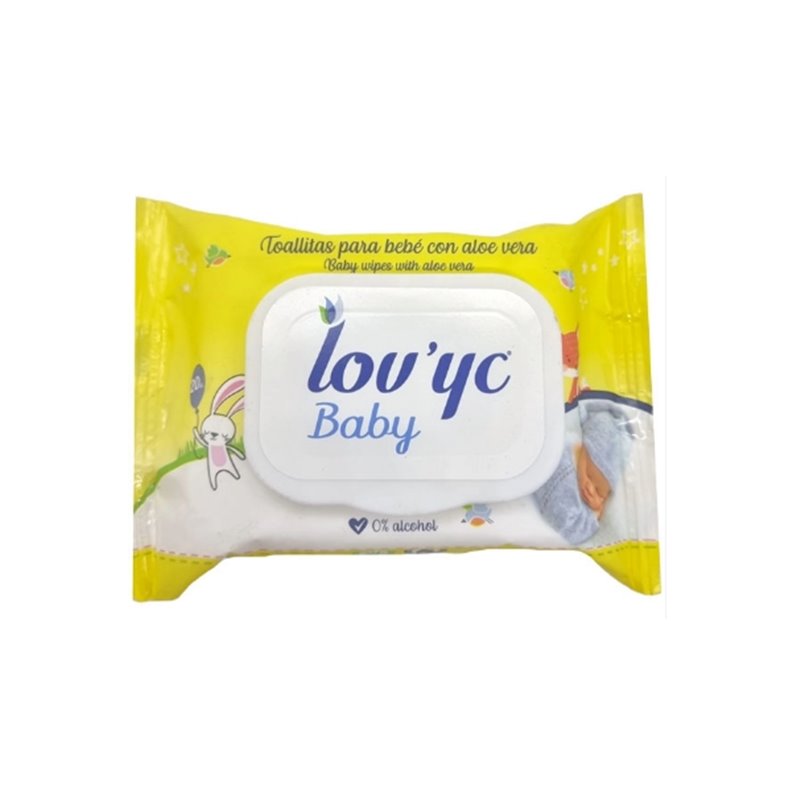 LOVYC TOALLITAS INFANTILES ALOVE VERA 20 UND. CON TAPA