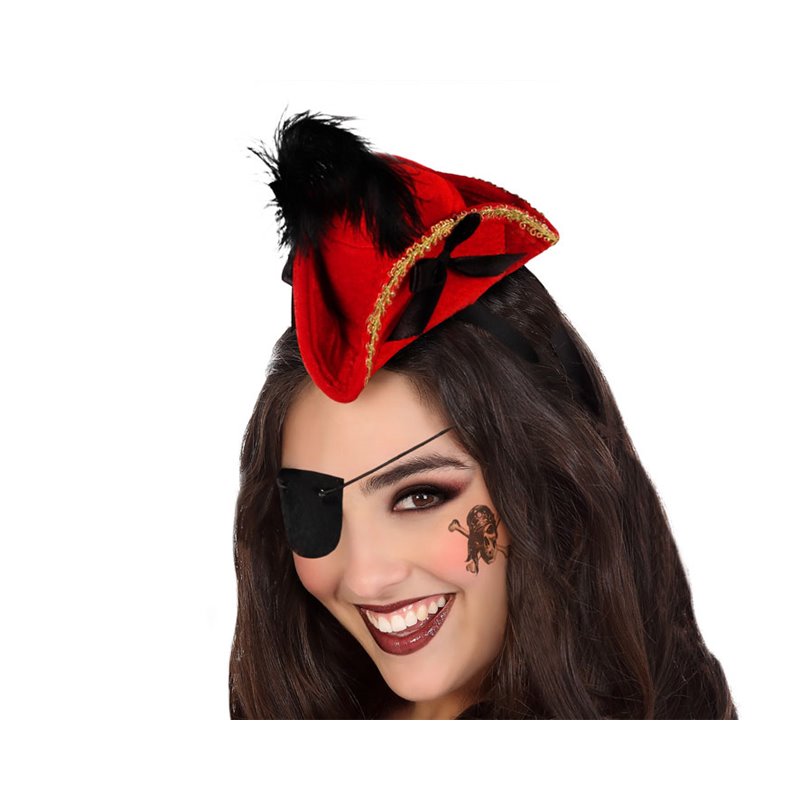 SOMBRERO PIRATA ROJO