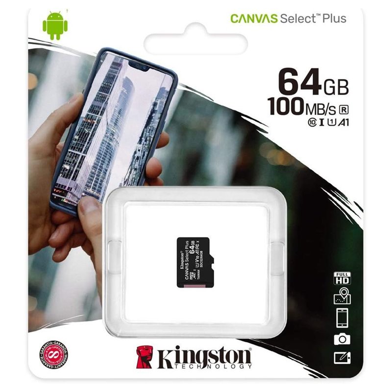 MEMORIA MICRO 64GB SDCS2 FULL HD CANVAS SELECT PLUS 100MB/S