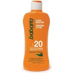 LECHE PROTECTORA SOLA ALOE F-20 200 ML BABARIA