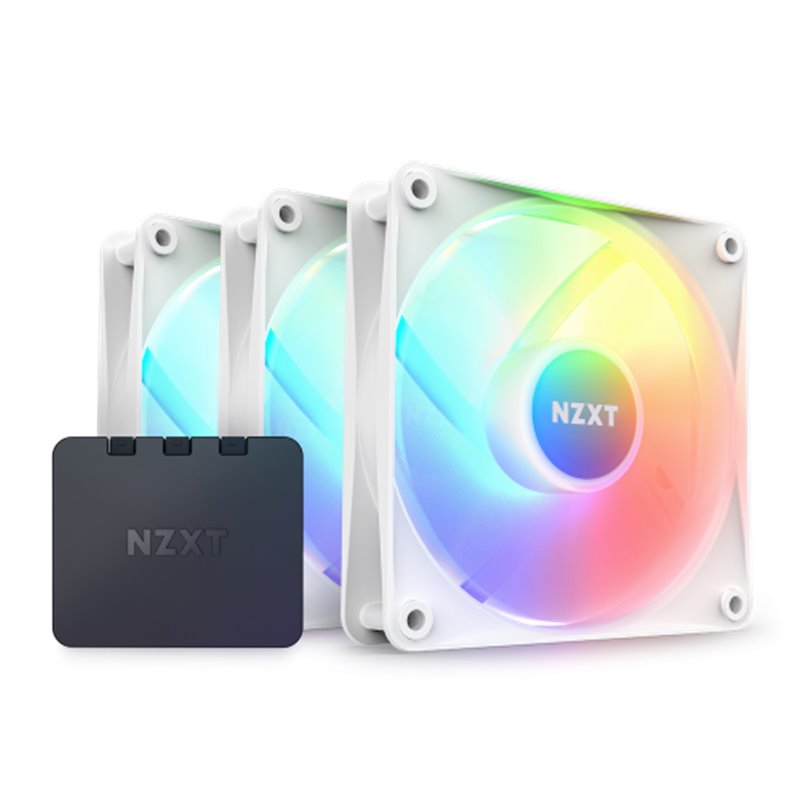 NZXT F120 Core RGB Carcasa del ordenador Ventilador 12 cm Blanco 3 pieza(s)