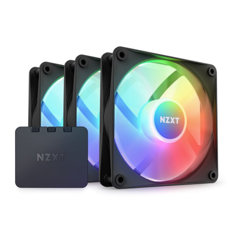 NZXT F120 RGB Core Triple Pack Carcasa del ordenador Ventilador 12 cm Negro 3 pieza(s)