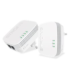 Strong POWERLWF600DUOMINI adaptador de red PowerLine 600 Mbit/s Ethernet Wifi Blanco 2 pieza(s)