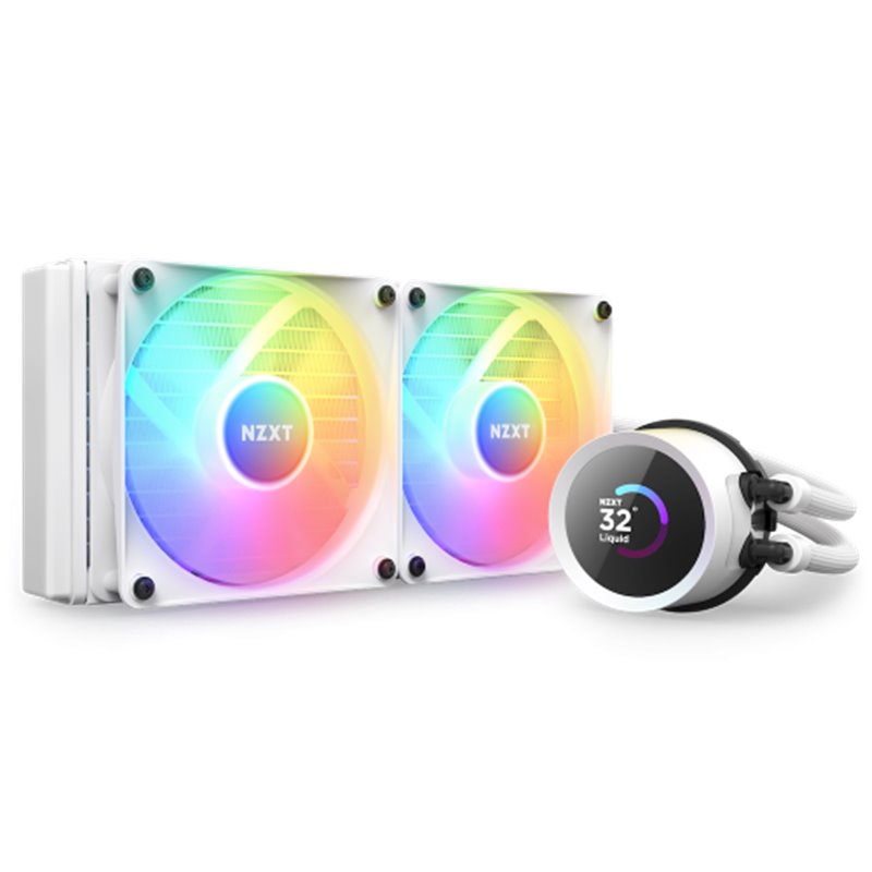 NZXT Kraken 240 RGB Procesador Sistema de refrigeración líquida todo en uno 12 cm Blanco 1 pieza(s)