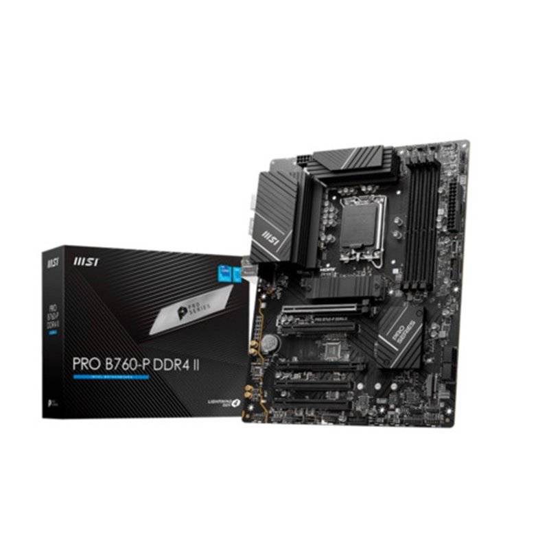 PLACA MSI PRO B760-P II,INTEL,1700,B760,4DDR5,128GB,HDMI+DP,4SATA+2M.2,4USB 3.2+2USB-C,2.5GB,ATX