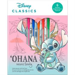 BLISTER CUADERNO + 6 BOLIGRAFOS GEL STITCH DISNEY