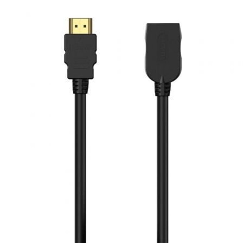 Cable Alargador HDMI Aisens A120-0545/ HDMI Macho - HDMI Hembra/ Hasta 10W/ 2250Mbps/ 2m/ Negro