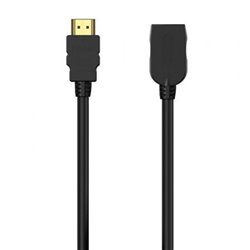 Cable Alargador HDMI Aisens A120-0546/ HDMI Macho - HDMI Hembra/ Hasta 10W/ 2250Mbps/ 3m/ Negro