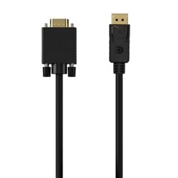 Cable Conversor Aisens A125-0552/ Displayport Macho - VGA Macho/ Hasta 5W/ 2300Mbps/ 1m/ Negro