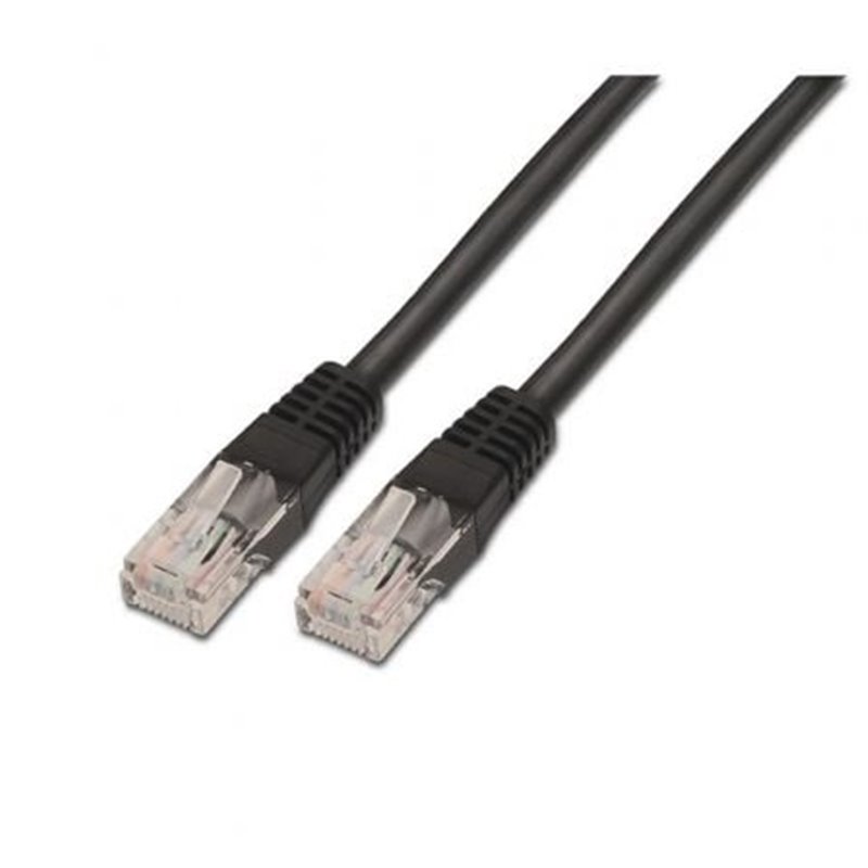 Cable de Red RJ45 UTP Aisens A133-0202 Cat.5e/ 50cm/ Negro