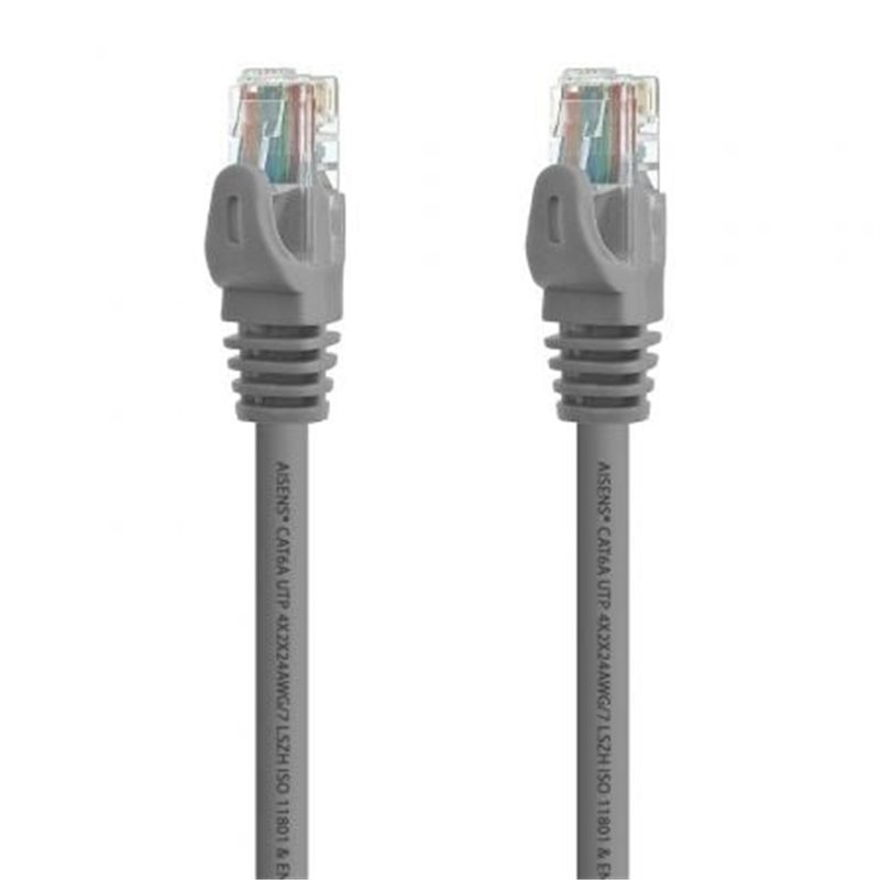 Cable de Red RJ45 UTP Aisens A145-0324 Cat.6A/ 25cm/ Gris