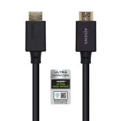 Cable HDMI 2.1 8K Aisens A150-0422/ HDMI Macho - HDMI Macho/ 1.5m/ Certificado/ Negro