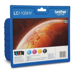 Cartucho de Tinta Original Brother LC-1100XL Alta Capacidad Multipack/ Cian/ Magenta/ Amarillo/ Negro