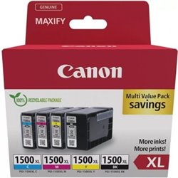 Cartucho de Tinta Original Canon PGI-1500XL Multipack Alta Capacidad/ Cian/ Magenta/ Amarillo/ Negro