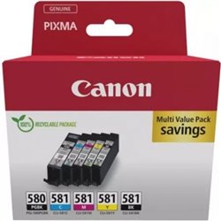 Cartucho de Tinta Original Canon PGI-580 PB + CLI-581Multipack/ Cian/ Magenta/ Amarillo/ Negro