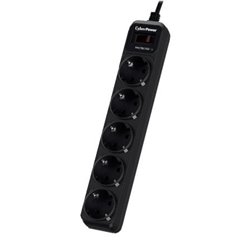 Regleta con interruptor Cyberpower B0520SC0-DE/ 5 Tomas de corriente/ Cable 1.8m/ Negra