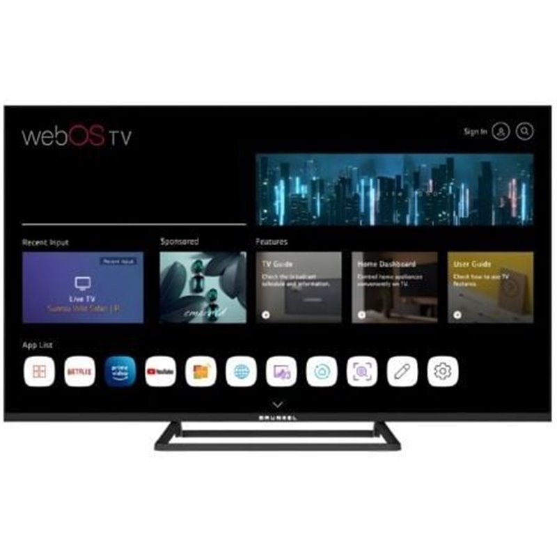 Televisor Grunkel LED-4324PBW 43"/ Ultra HD 4K/ Smart TV