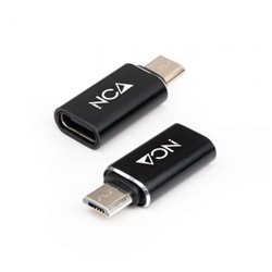 Adaptador Nanocable 10.02.0014/ MicroUSB Macho - USB Tipo-C Hembra