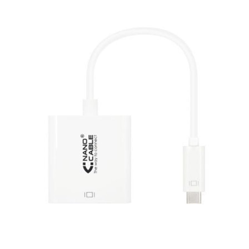 Conversor Nanocable 10.16.4102/ USB Tipo-C Macho - HDMI Hembra/ 15cm/ Blanco