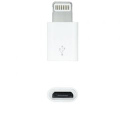 Adaptador Micro USB 2.0 Lightning Nanocable 10.10.4100/ Micro USB Hembra - Lightning Macho/ Blanco