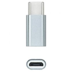 Adaptador Nanocable 10.02.0011/ USB Tipo-C Macho - MicroUSB Hembra