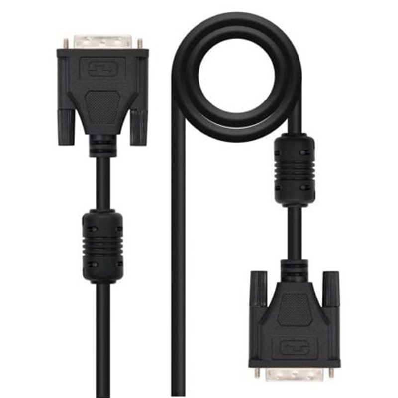 Cable DVI Dual Nanocable 10.15.0802/ DVI Macho - DVI Macho/ 1.8m/ Negro