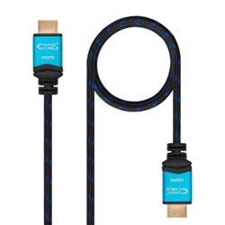 Cable HDMI 2.0 4K Nanocable 10.15.3705/ HDMI Macho - HDMI Macho/ 5m/ Negro/ Azul