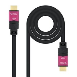 Cable HDMI 2.0 4K Nanocable 10.15.3725/ HDMI Macho - HDMI Macho/ 25m/ Negro