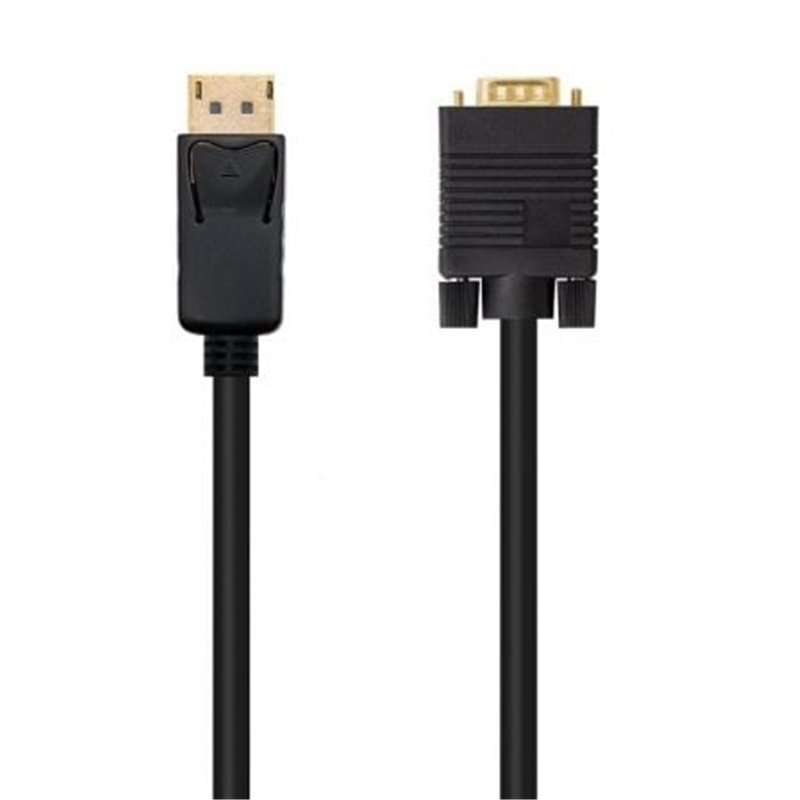 Cable Conversor Nanocable 10.15.4401/ Displayport Macho - VGA Macho/ 1m/ Negro