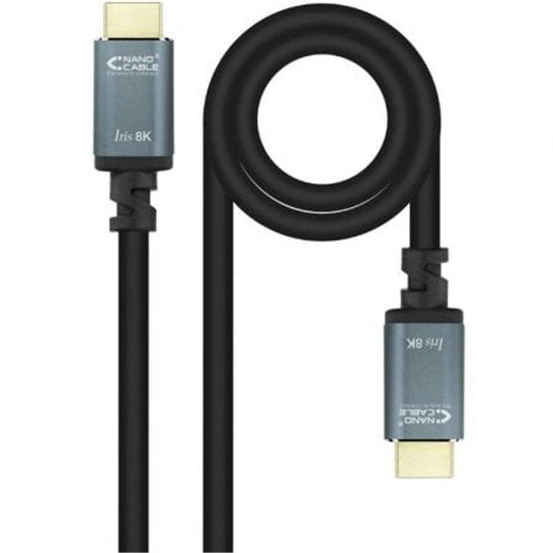 Cable HDMI 2.1 IRIS 8K Nanocable 10.15.8010/ HDMI Macho - HDMI Macho/ 10m/ Negro