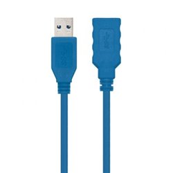 Cable Alargador USB 3.0 Nanocable 10.01.0902-BL/ USB Macho - USB Hembra/ 2m/ Azul