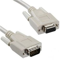 Cable Alargador VGA Nanocable 10.15.0202/ D-SUB Macho - HD SUB Hembra/ 1.8m/ Beige