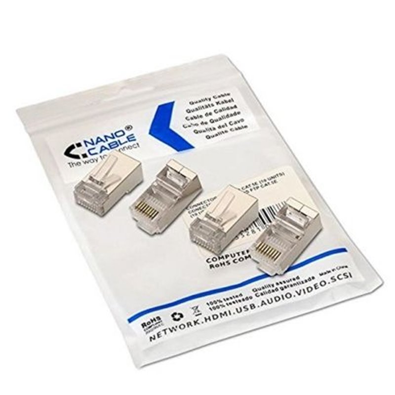 Conector RJ45 Nanocable 10.21.0103/ Cat.5e/ 10 uds