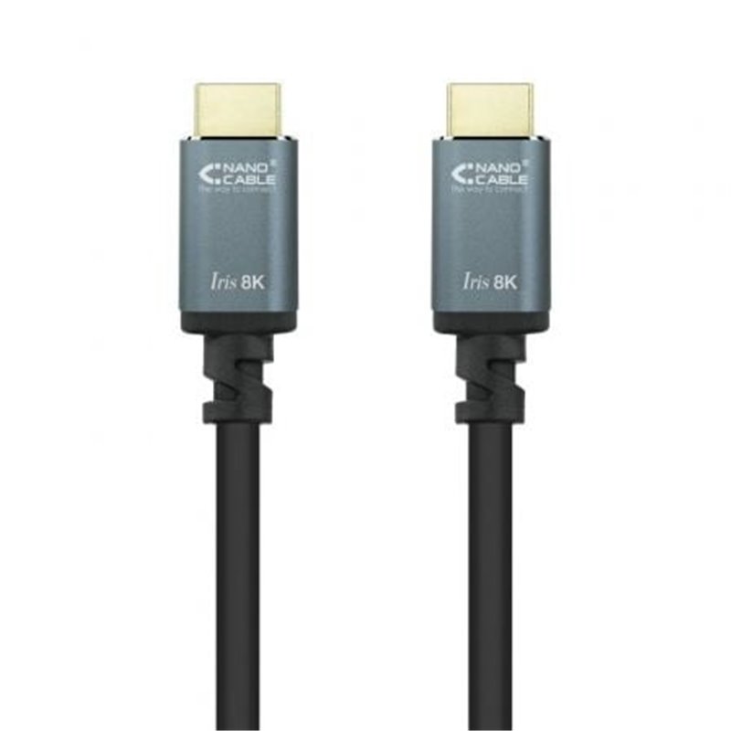 Cable HDMI 2.1 8K Nanocable 10.15.8002/ HDMI Macho - HDMI Macho/ 2m/ Negro