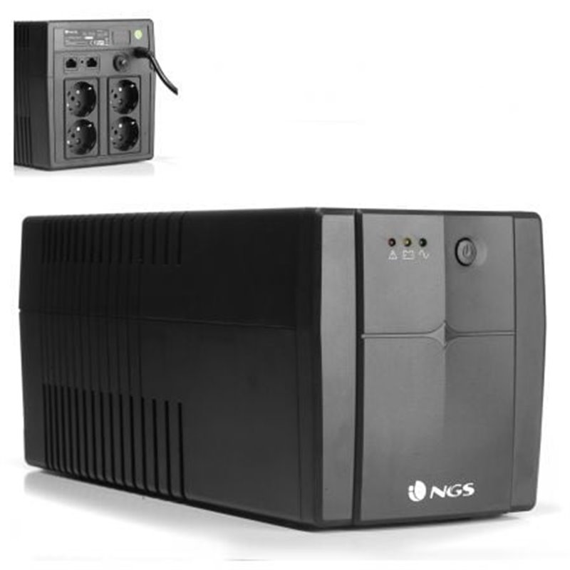 SAI Offline NGS Fortress 1500 V2/ 1200VA-720W/ 4 Salidas/ Formato Torre