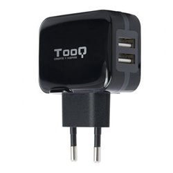 Cargador de Pared TooQ TQWC-1S02/ 2xUSB/ 17W