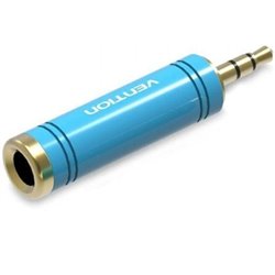 Adaptador Jack Vention VAB-S04-L/ Jack 3.5 Macho - Jack 6.5 Hembra/ Azul