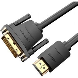 Cable Conversor Vention ABFBG/ DVI-D Macho - HDMI Macho/ 1.5m/ Negro