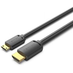 Cable HDMI 4K Vention AGHBG/ HDMI Macho - Mini HDMI Macho/ 3m/ Negro