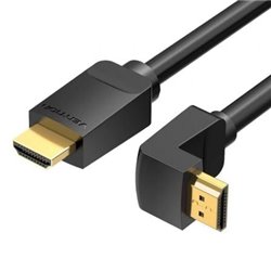 Cable HDMI 2.0 4K Acodado Vention AAQBF/ HDMI Macho - HDMI Macho/ 1m/ Negro