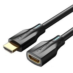 Cable Alargador HDMI 8K Vention AHBBF/ HDMI Macho - HDMI Hembra/ 1m/ Negro