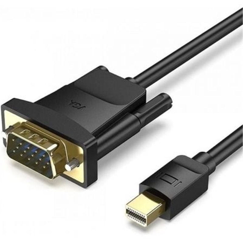 Cable Conversor Vention HFDBF/ Mini DisplayPort Macho - VGA Hembra/ 1m/ Negro